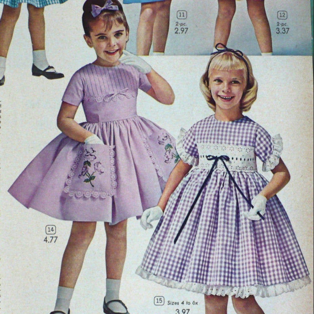 1950s Pink Flower Puffs Stretchy Shorties, Youth Size 5