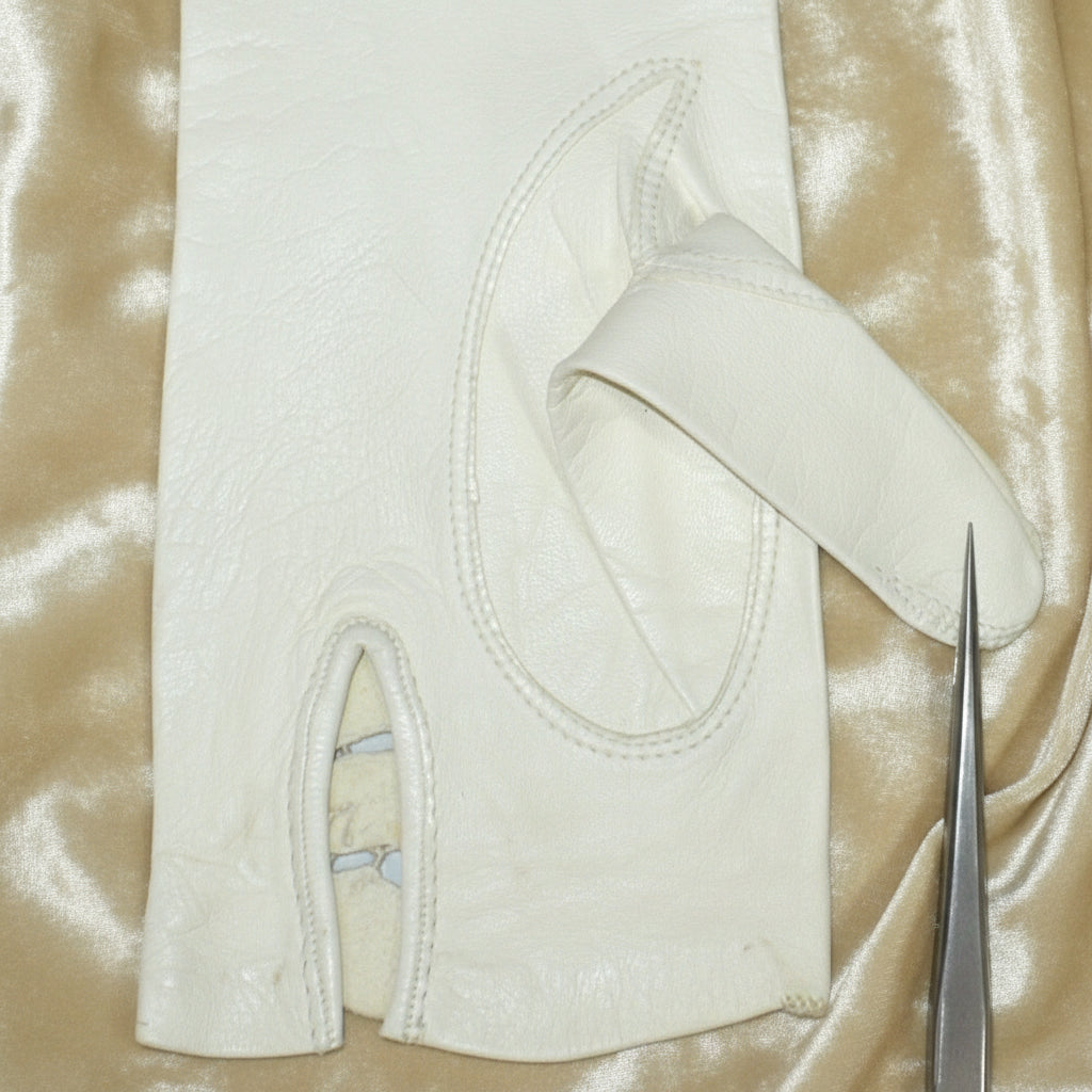 1950s Vintage Italian Lamb Leather Shorties Gloves 6 1/2 Small.