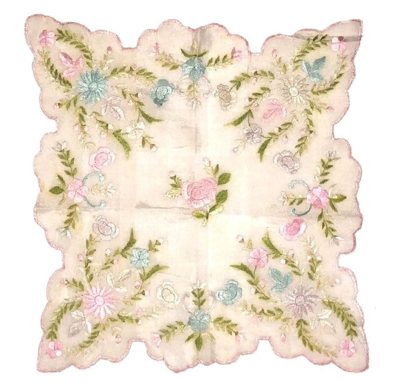 Antique silk handkerchief.