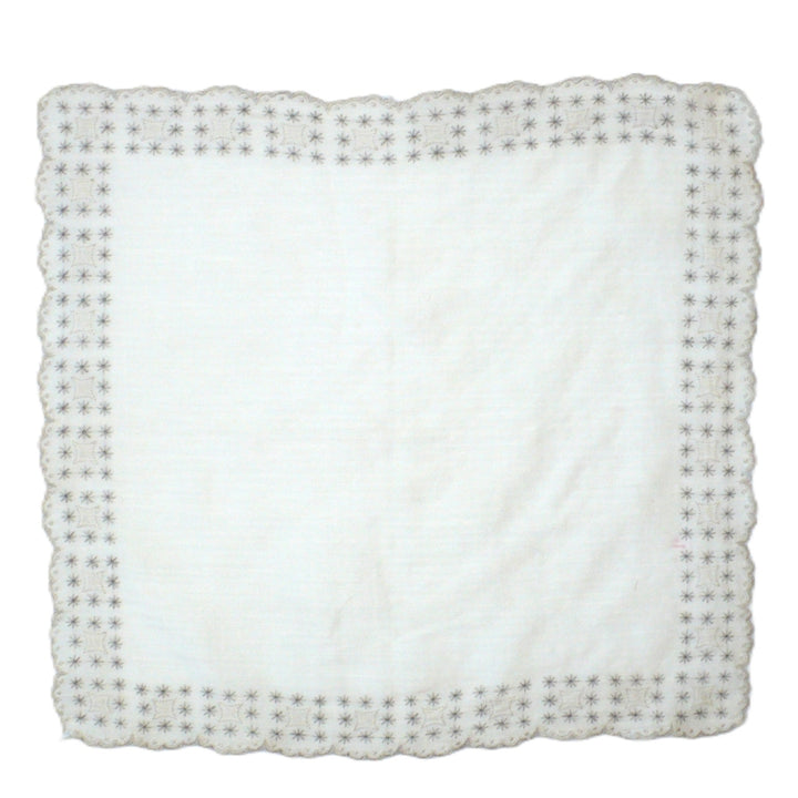 1950s Pair Scalloped Edge Church Hankies.