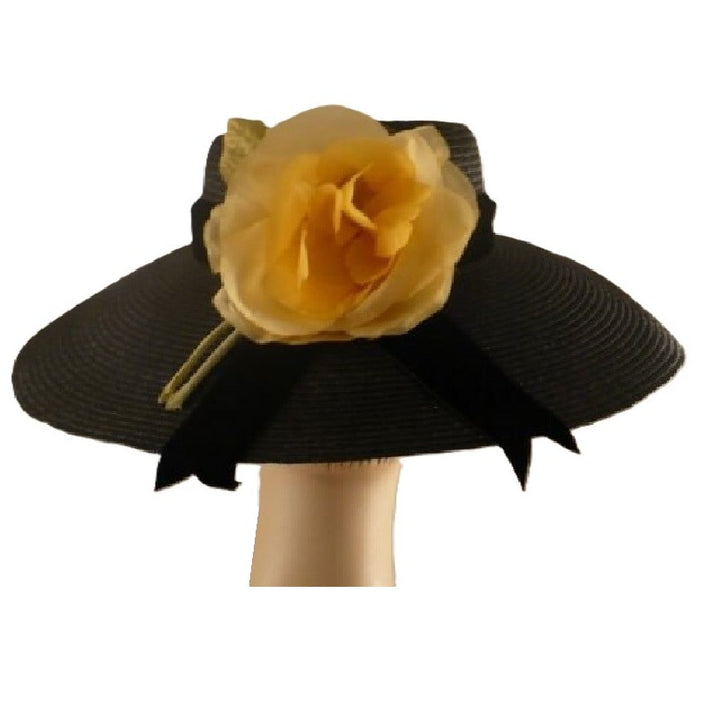 1960s Vintage Black Plaza Suite Betmar Wide Brim Hat.