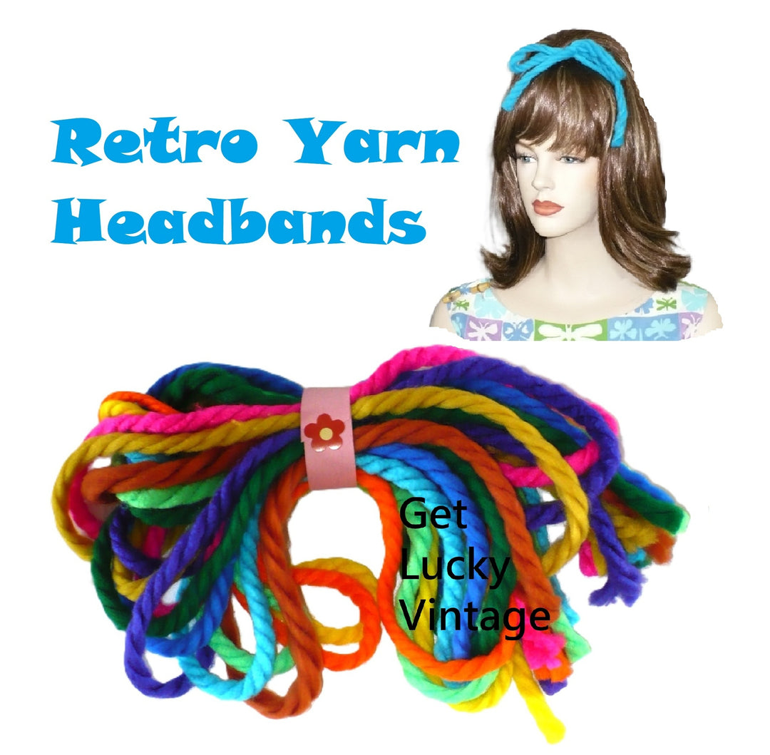 1970s Budget Bundle Ten Yarn Headbands.