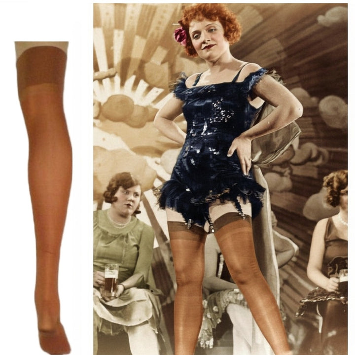 1920s Risqué Rayon Stockings 10x25