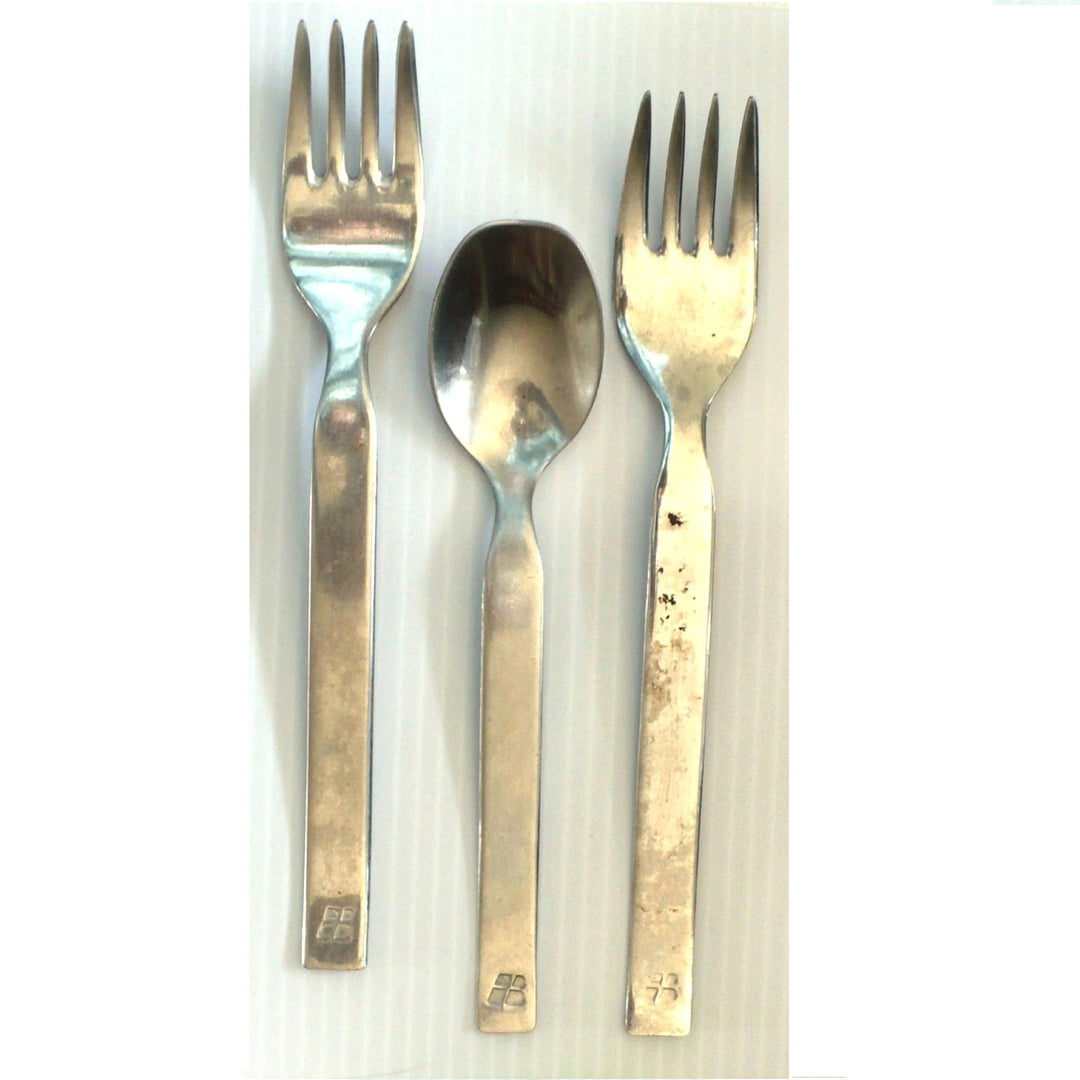 Iberia Airlines Cutlery, Salad Forks & Teaspoon, Spain, airline aviation catering collectible.