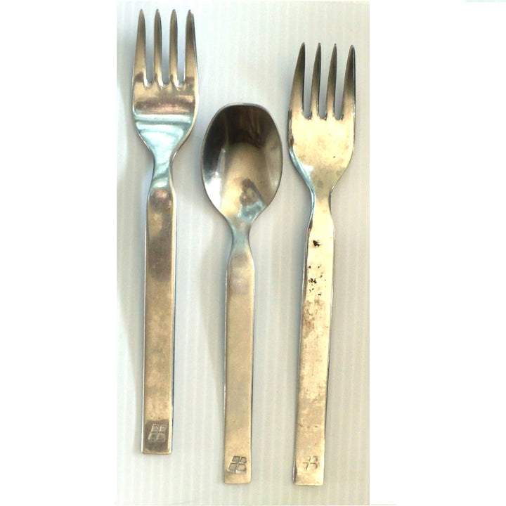 Iberia Airlines Cutlery, Salad Forks & Teaspoon, Spain, airline aviation catering collectible.