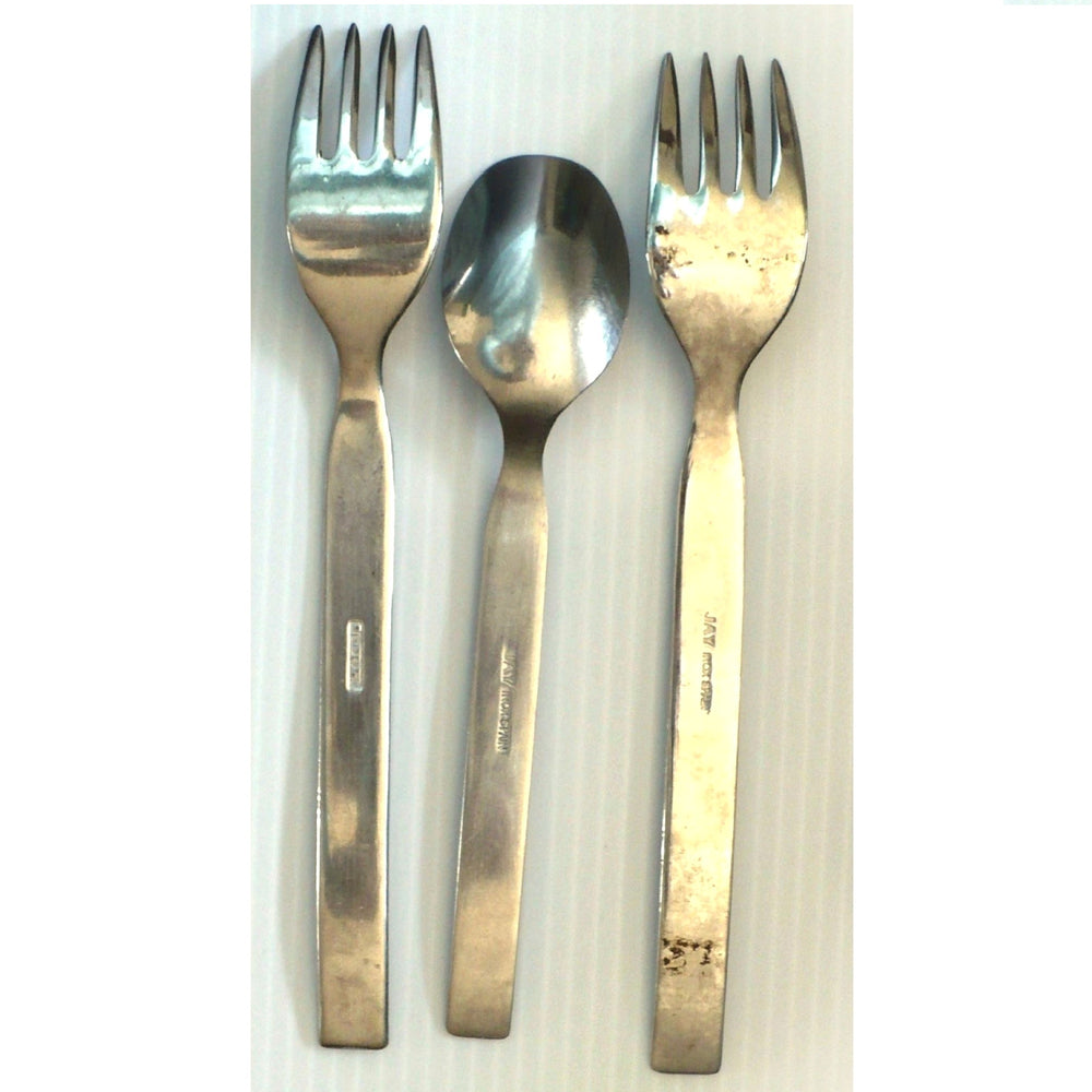 Iberia Airlines Cutlery, Salad Forks & Teaspoon, Spain, airline aviation catering collectible.