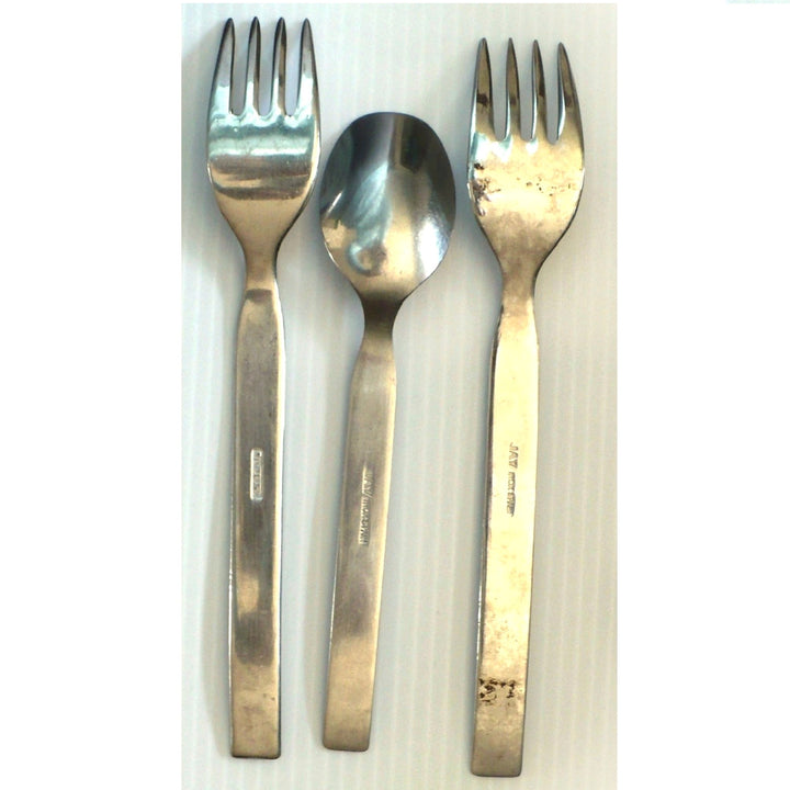 Iberia Airlines Cutlery, Salad Forks & Teaspoon, Spain, airline aviation catering collectible.
