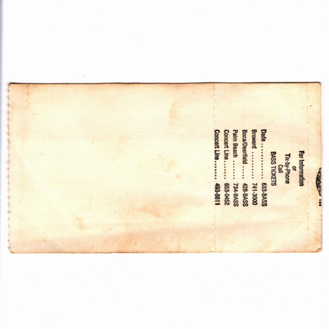 Boston Third Stage Tour Crew Pass & Ticket 1987