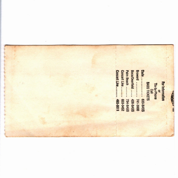 Boston Third Stage Tour Crew Pass & Ticket 1987