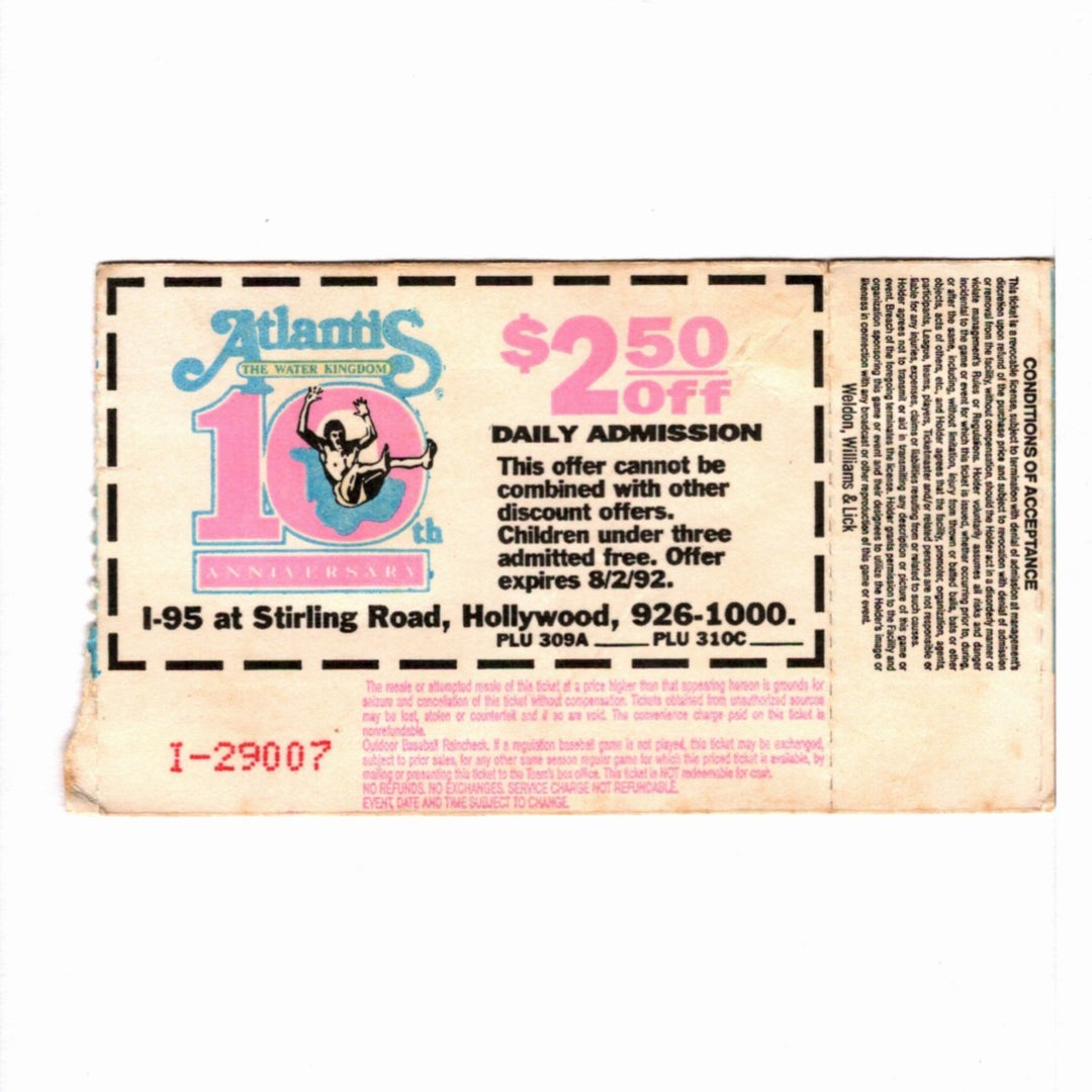 Cure Wish Tour Ticket 1992 Cranes