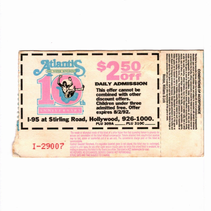 Cure Wish Tour Ticket 1992 Cranes