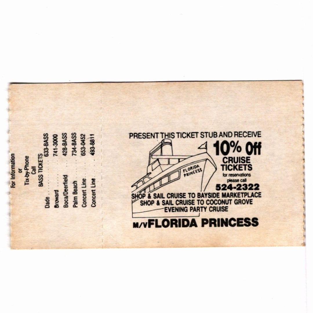 David Lee Roth Skyscraper Tour Ticket March 6 1988 Faster Pussycat