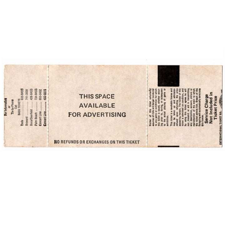 Def Leppard Hysteria Tour Ticket 1987 Tesla