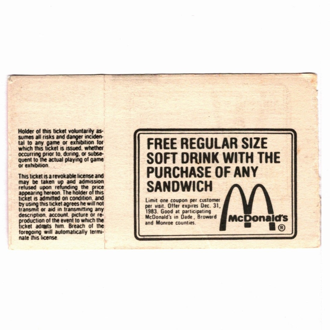 Def Leppard Pyromania Tour Ticket 1983 May 20