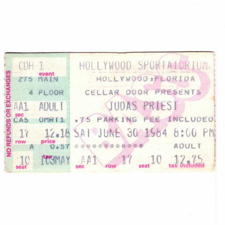 Judas Priest Metal Conqueror 1984 Ticket Stub