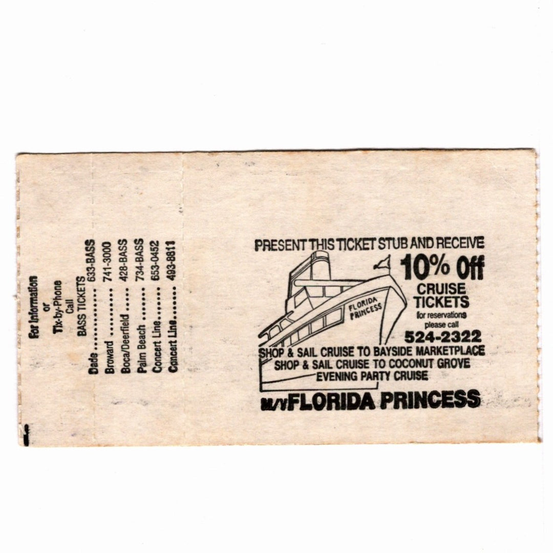 Kansas and Night Ranger In the Spirit of Things Tour Ticket 1988