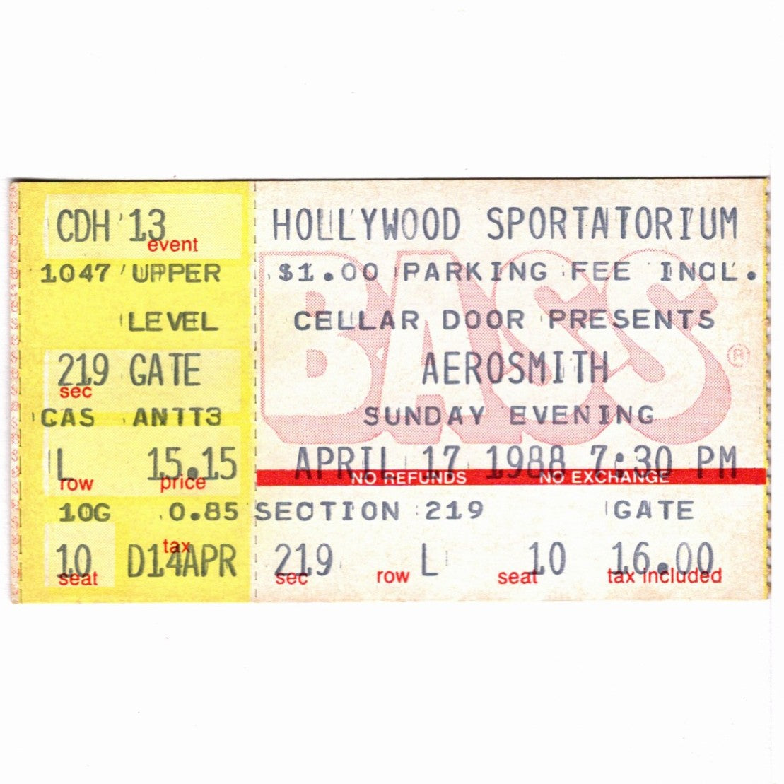 Vintage heavy metal concert ticket stubs, backstage passes