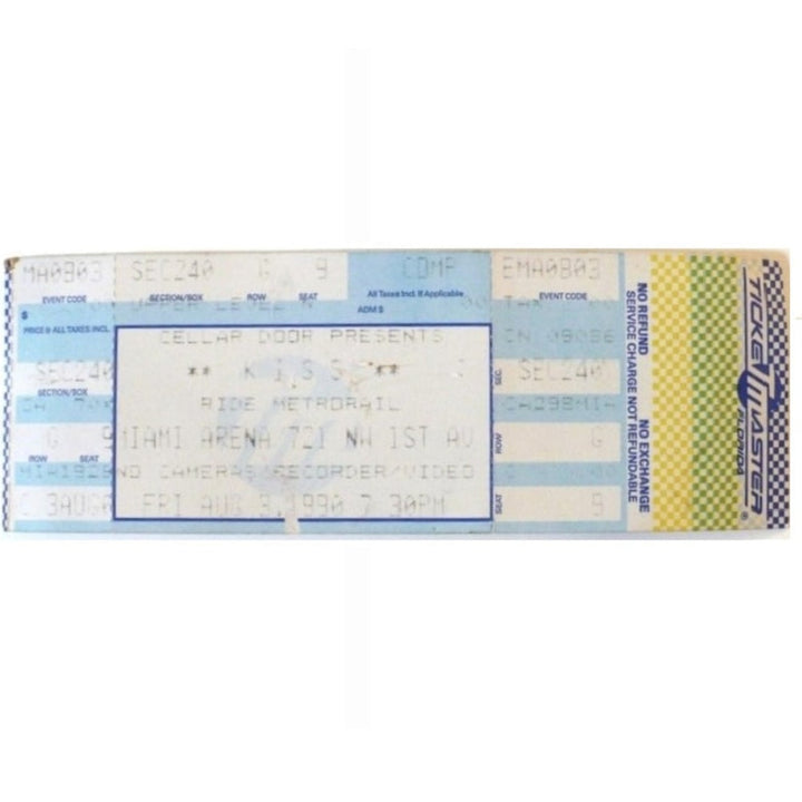 Kiss Hot In The Shade 1990 Unused Ticket
