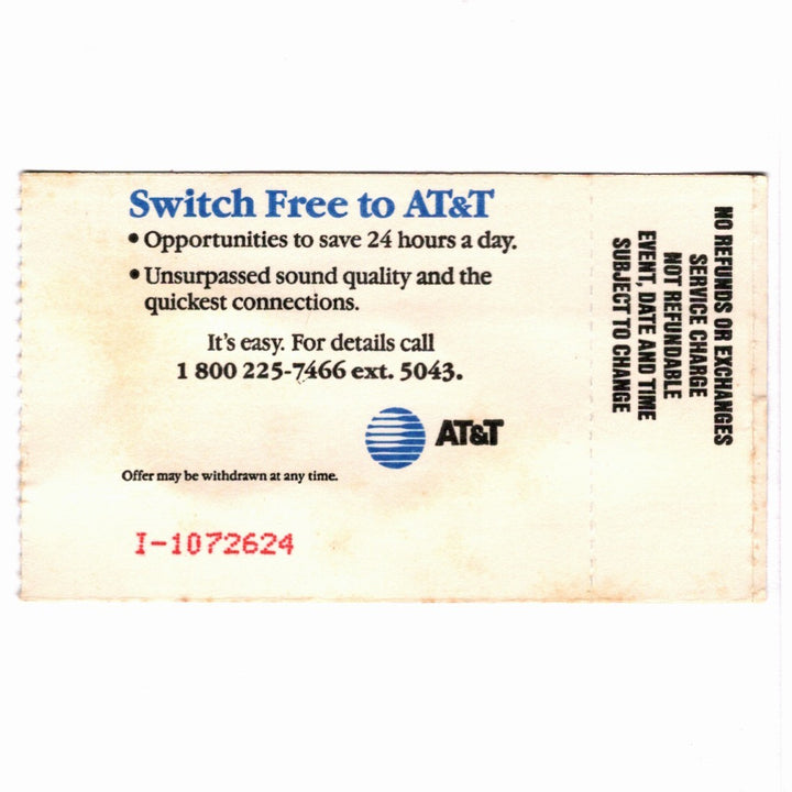 L.A. Guns Cocked & Loaded Tour Ticket April 26, 1990