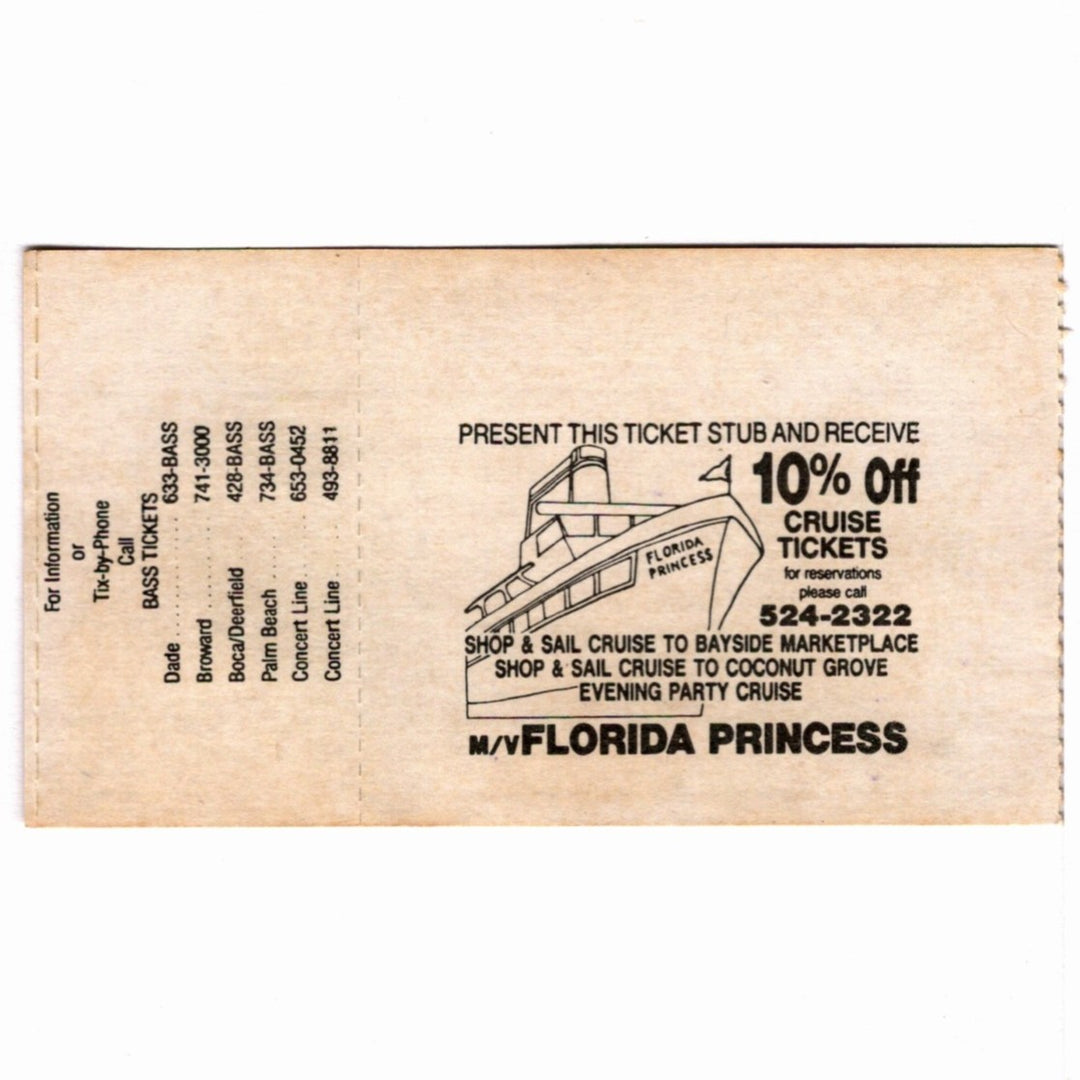 Aerosmith Permanent Vacation Ticket 1988, White Lion