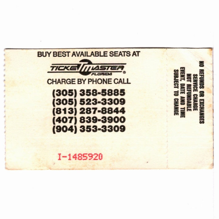 Mr. Big Lean Into It Tour Ticket 1991 The Lost