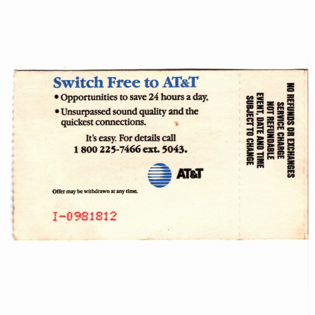 44 MSG McAuley Schenker Group Tour Ticket 1990 Black Crowes