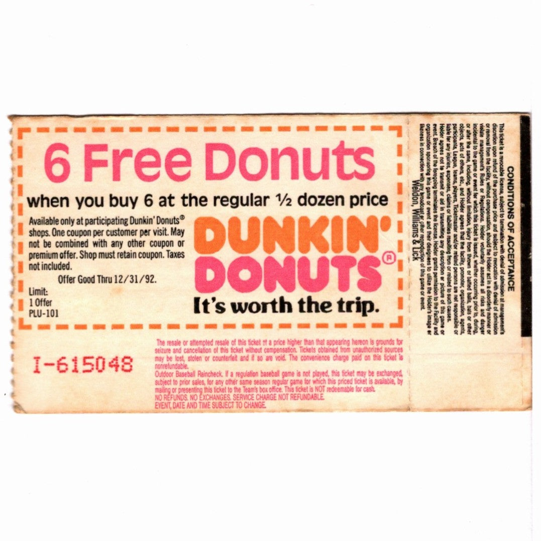 Ozzy Osbourne No More Tours Tour Ticket 1992