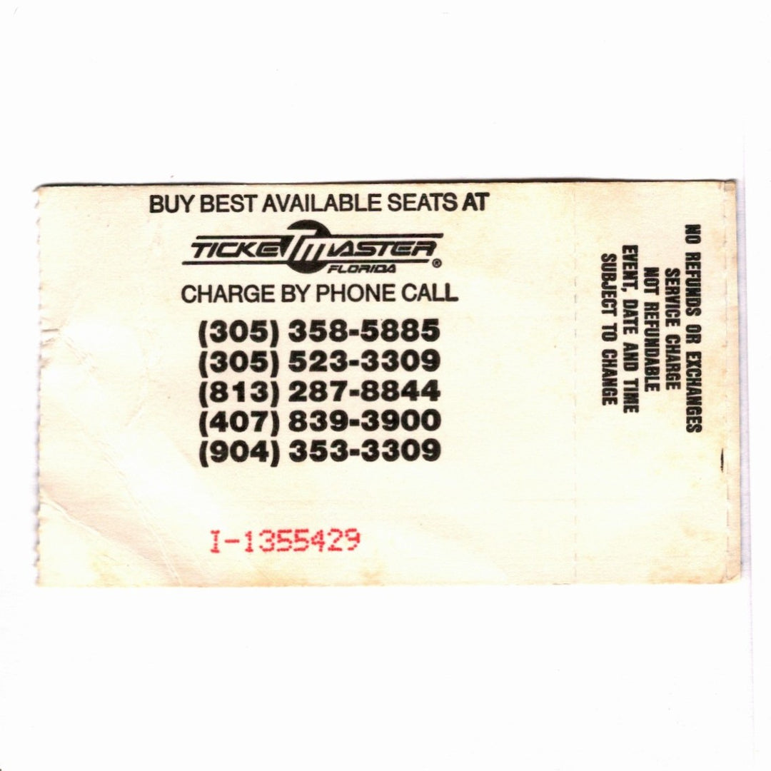 Saigon Kick Ticket 1991 Farr Cry