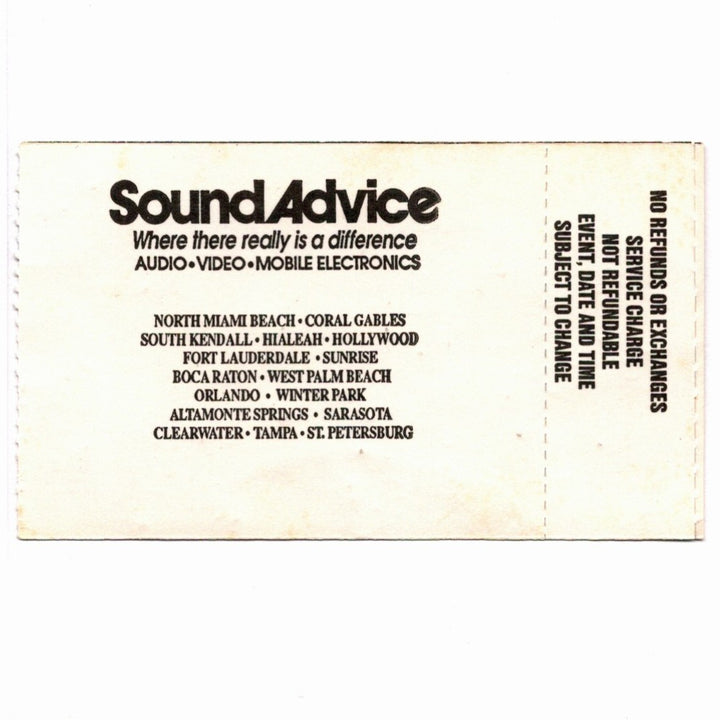 Stevie Ray Vaughn Jeff Beck Fire Meets the Fury Ticket 1989