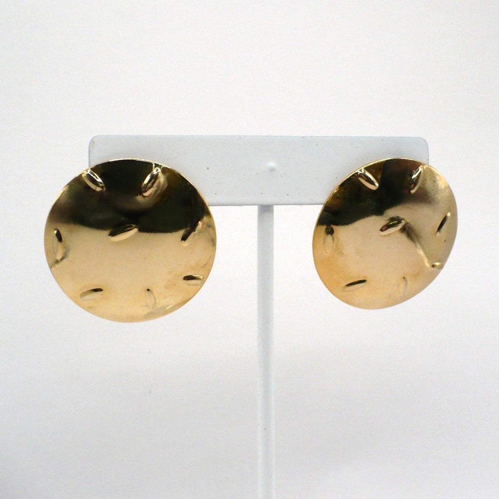1980s Vintage High Octane Glamour Gold-tone Fashion Earrings