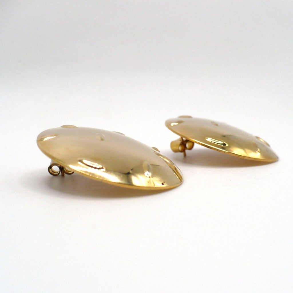 1980s Vintage High Octane Glamour Gold-tone Fashion Earrings