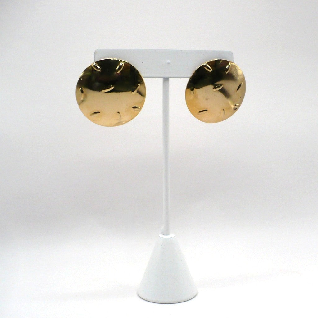 1980s Vintage High Octane Glamour Gold-tone Fashion Earrings
