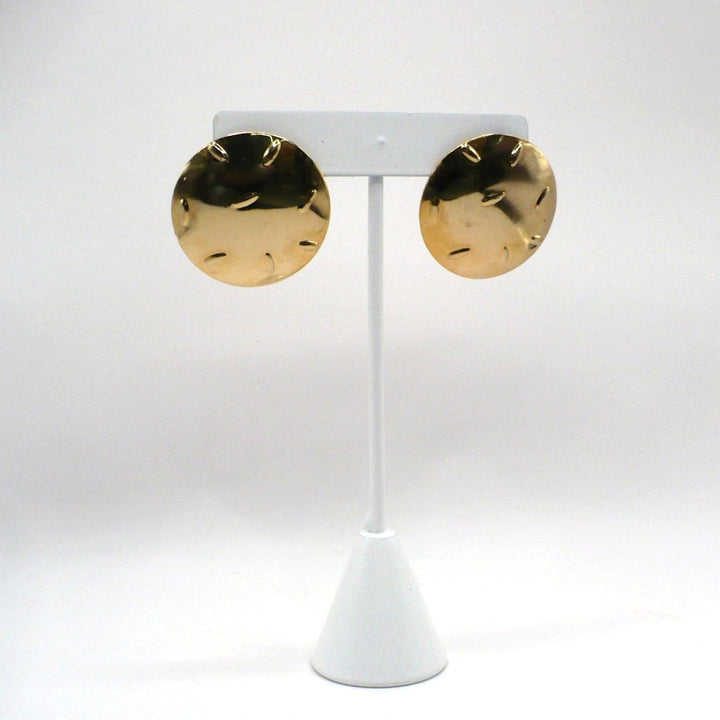 1980s Vintage High Octane Glamour Gold-tone Fashion Earrings