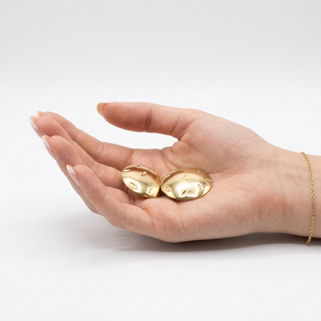 1980s Vintage High Octane Glamour Gold-tone Fashion Earrings