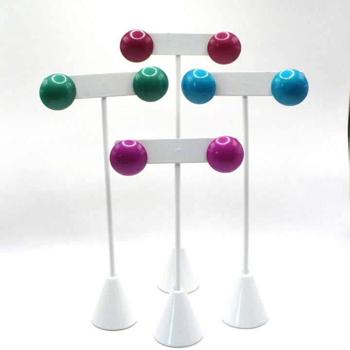 1980s Vintage Set of Four Pair Memphis Group Style Fashion Earrings