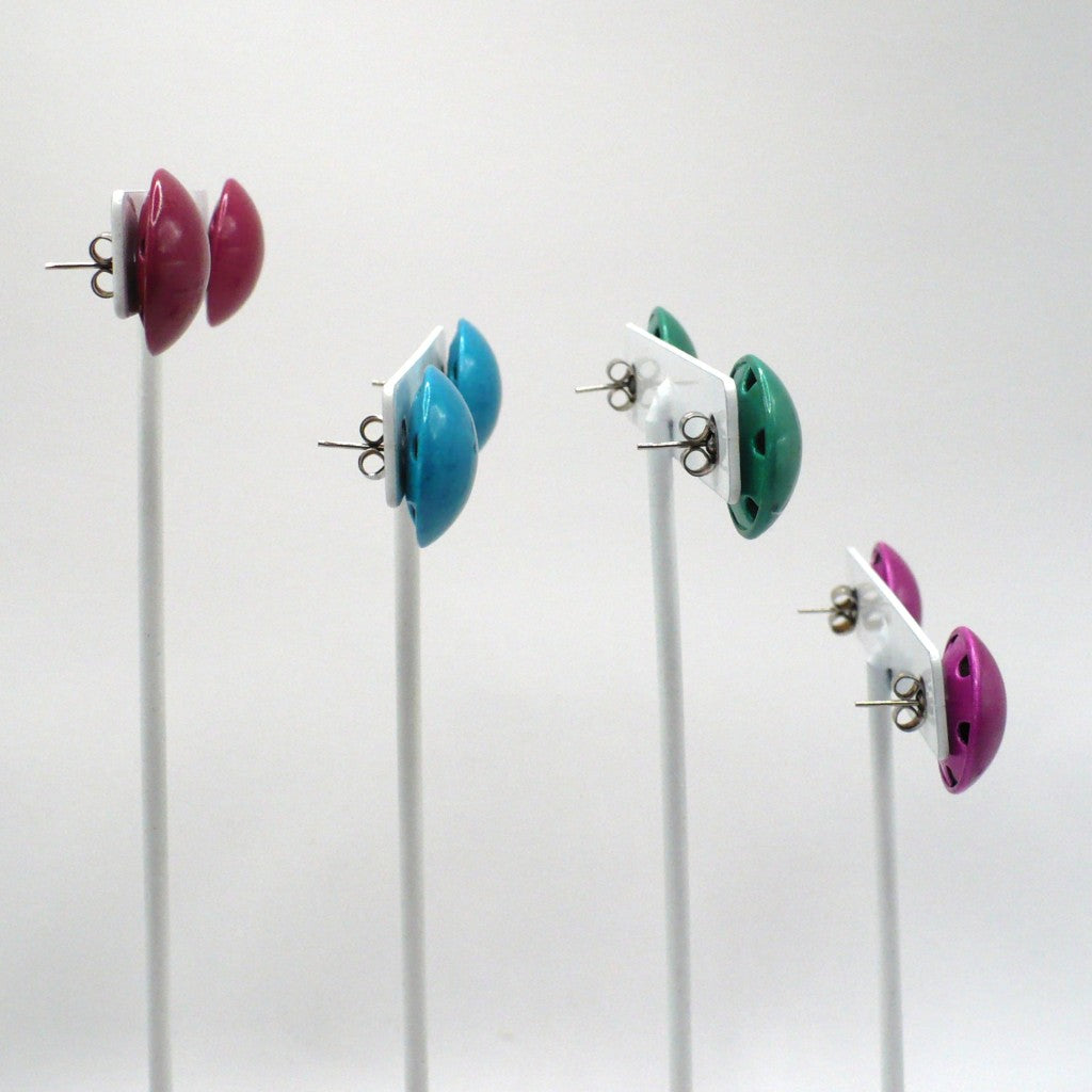 1980s Vintage Set of Four Pair Memphis Group Style Fashion Earrings