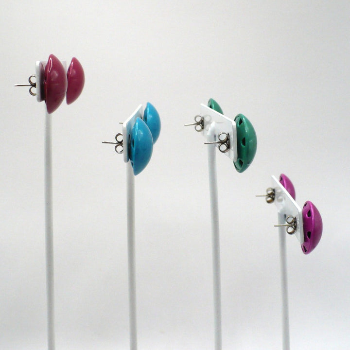 1980s Vintage Set of Four Pair Memphis Group Style Fashion Earrings