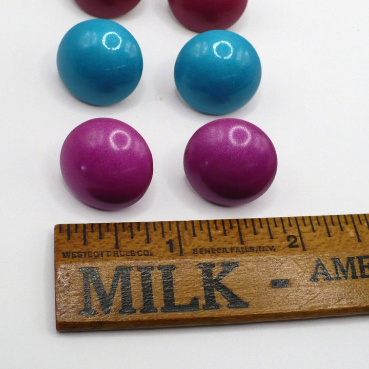 1980s Vintage Set of Four Pair Memphis Group Style Fashion Earrings