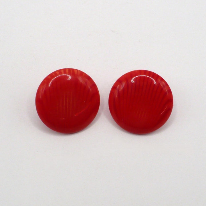 1980s Vintage Cherry Red Retro-Futurism New Wave Earrings
