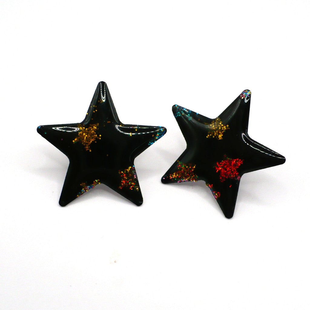 1980s Vintage Valley Girl Super Star Earrings
