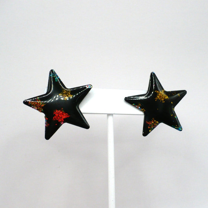1980s Vintage Valley Girl Super Star Earrings