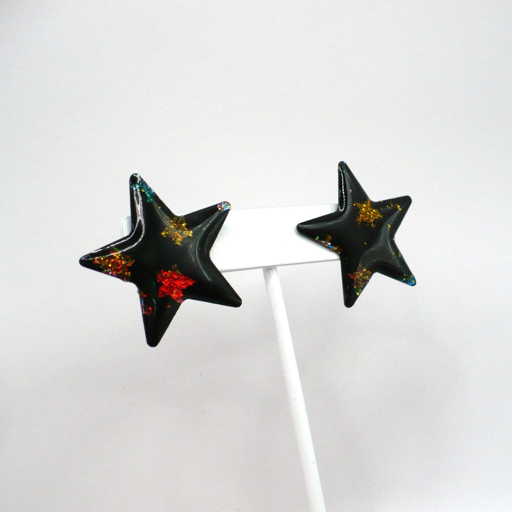 1980s Vintage Valley Girl Super Star Earrings