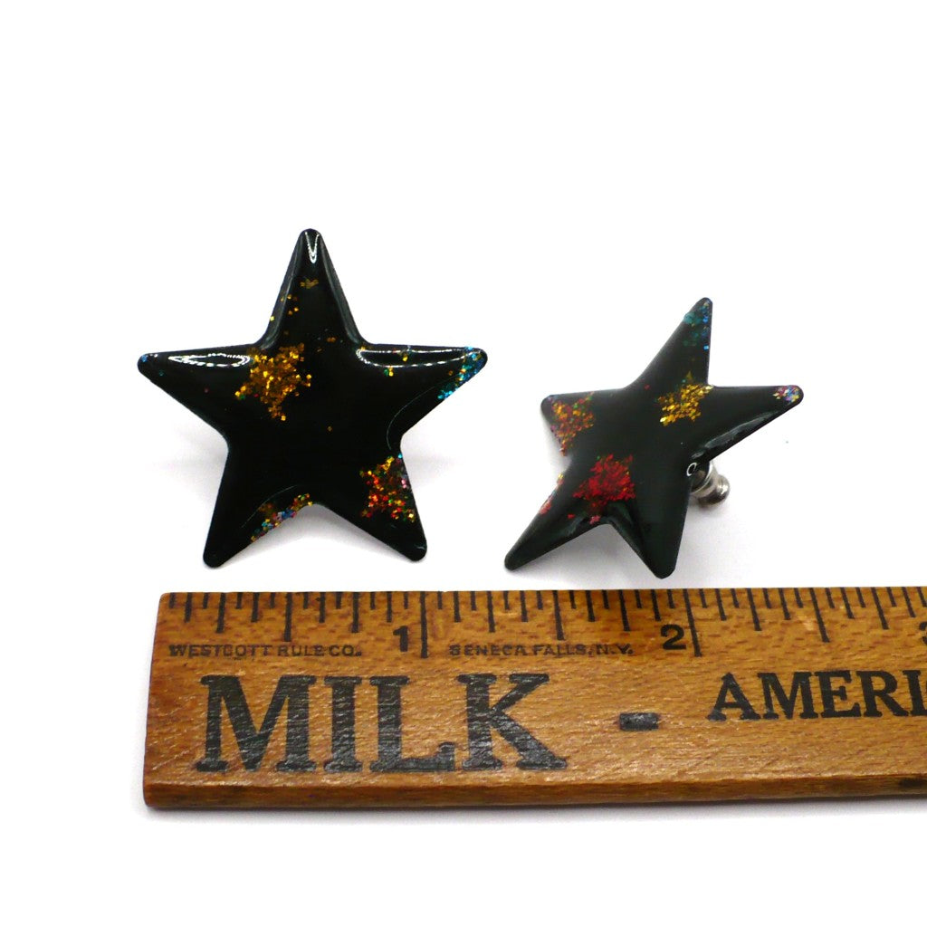 1980s Vintage Valley Girl Super Star Earrings