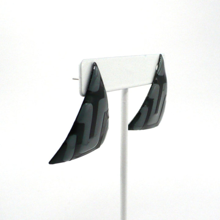 1980s Vintage Graphic Postmodern Fashion Earrings