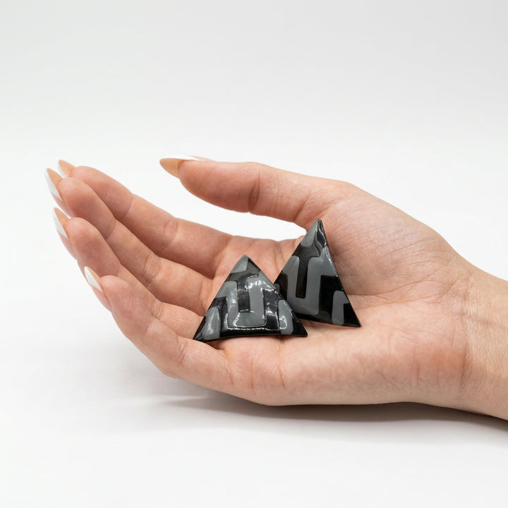 1980s Vintage Graphic Postmodern Fashion Earrings