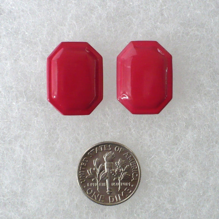 1980s Vintage Watermelon Pink Neon Nostalgia Enamel Earrings