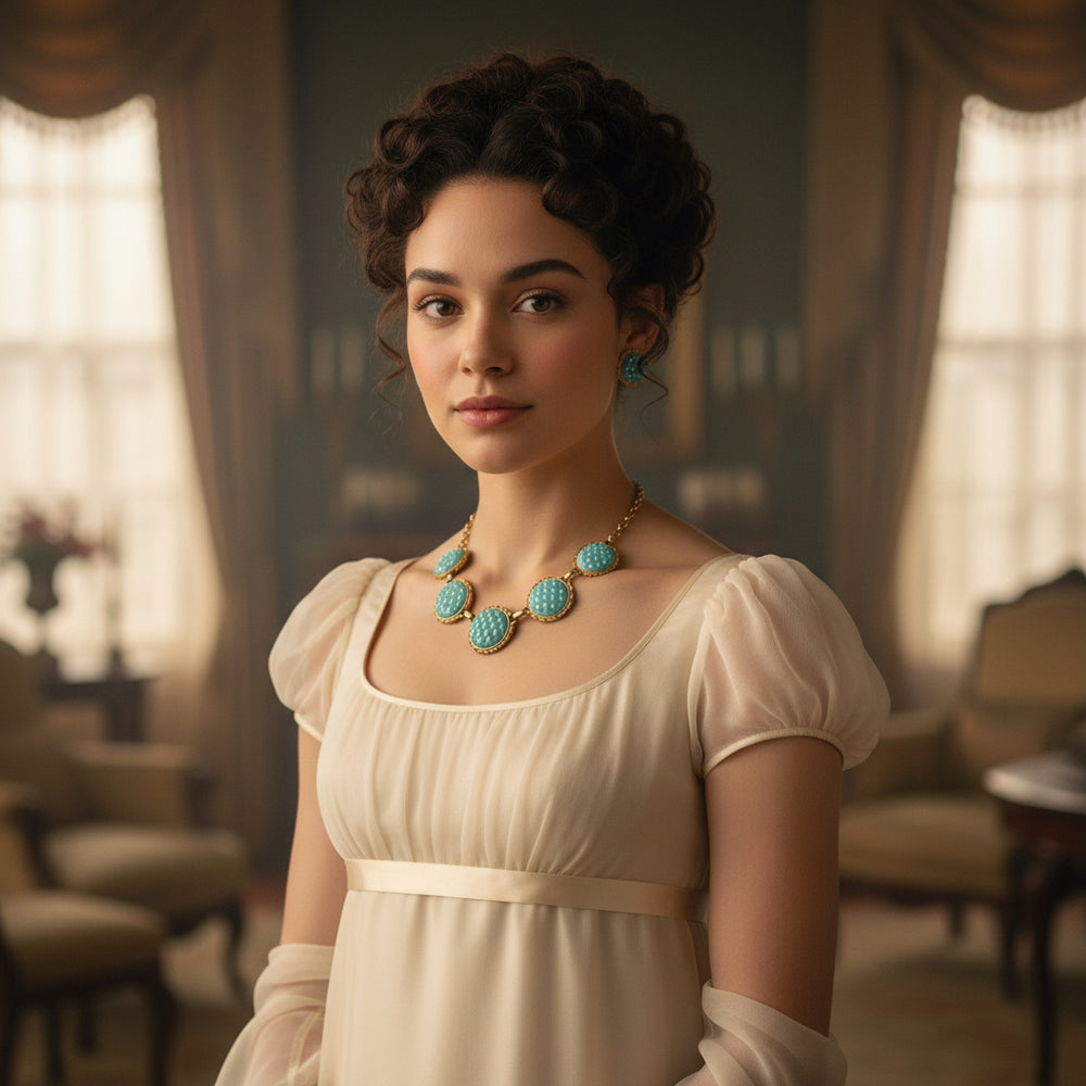 1960s Byzantine Revival Riviere Marvella Suite Adj 17".