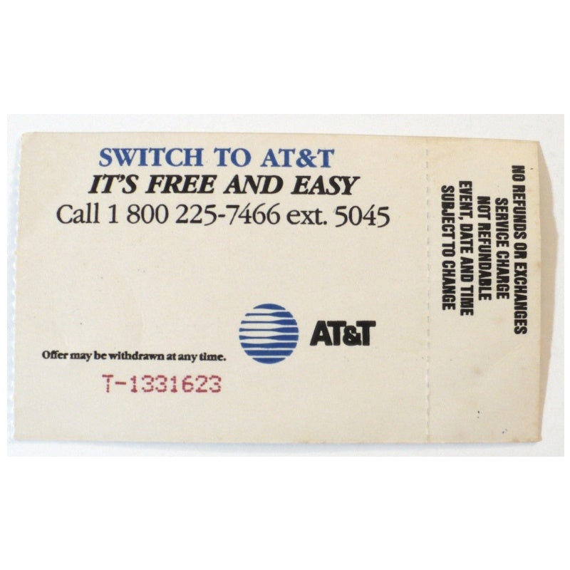 Ticket stub.