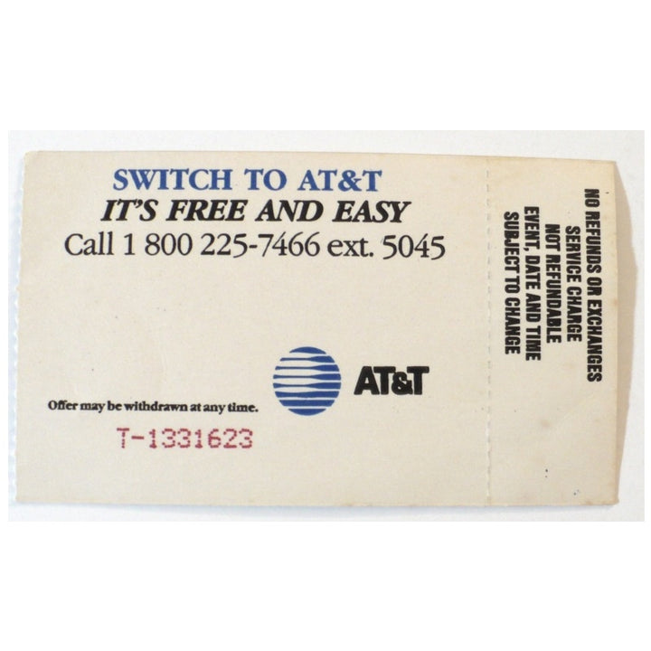 Ticket stub.