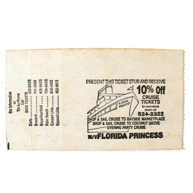 Kansas and Night Ranger In the Spirit of Things Tour Ticket 1988